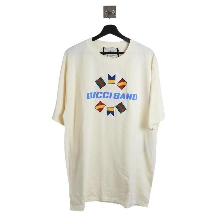 Gucci Band Logo Tee Ivory For Sale