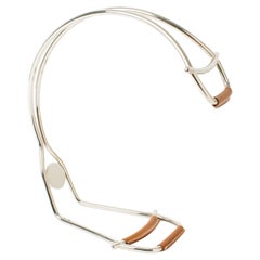Gucci Bar Chrome and Leather Bottle Holder Wine Server, circa 1980