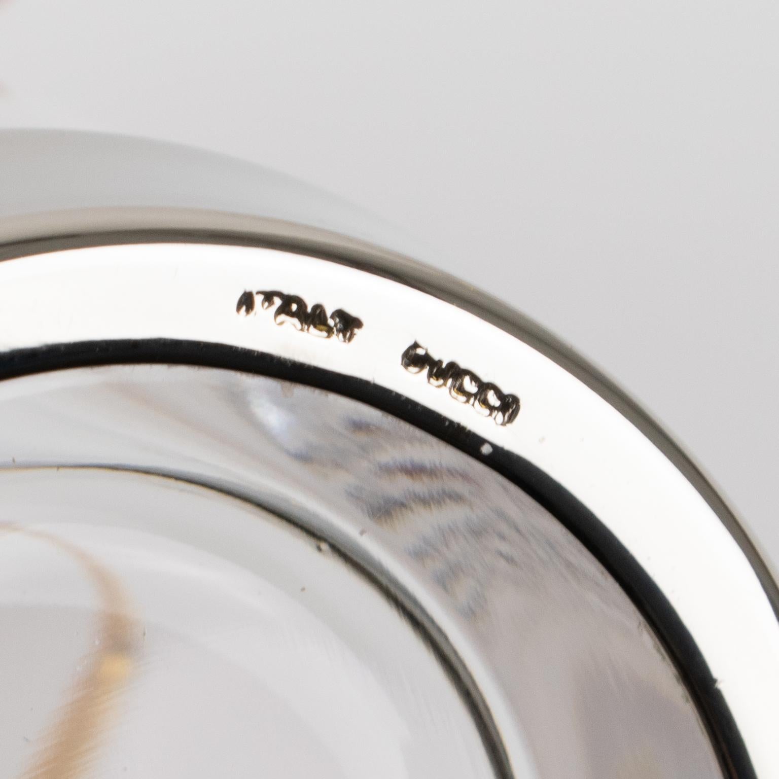 Gucci Barware Verres à boire HighBall en métal argenté et cristal, 5 pièces en vente 2