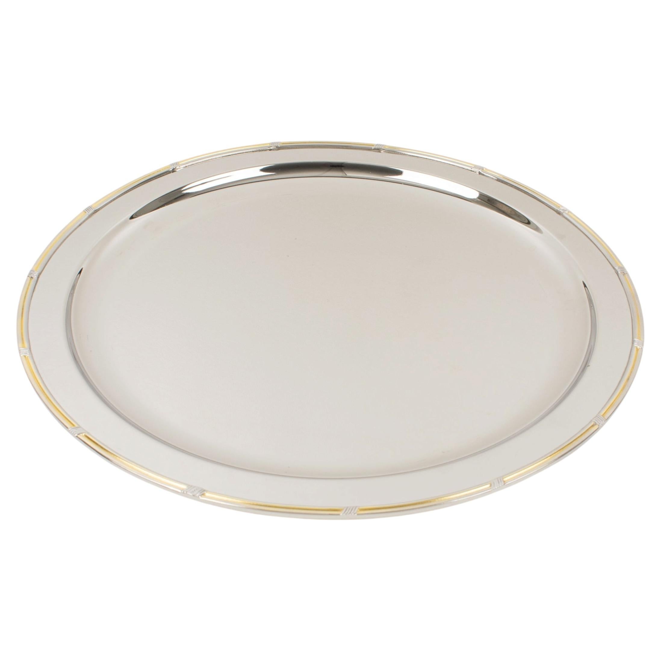 Gucci Barware Silver Plate Barware Serving Tray, Italy circa 1980 For Sale
