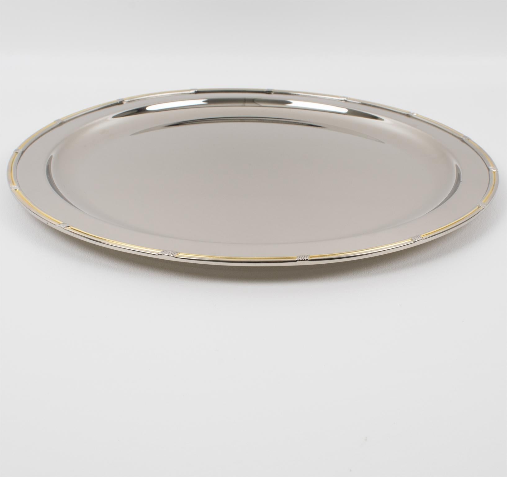 Bandeja de plata Gucci Barware, circa 1980 Moderno en venta