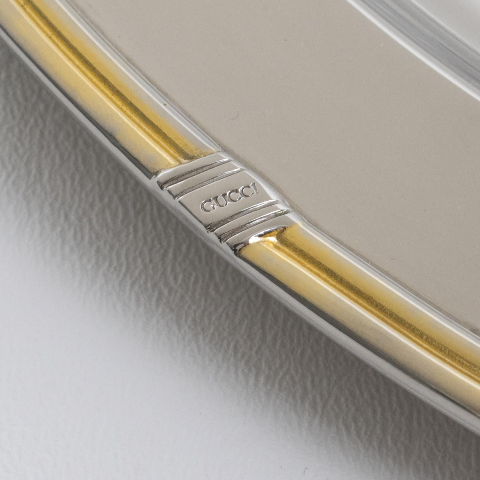 Bandeja de plata Gucci Barware, circa 1980 Metal en venta