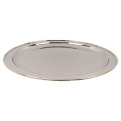 Plateau en métal argenté Gucci Barware, circa 1980