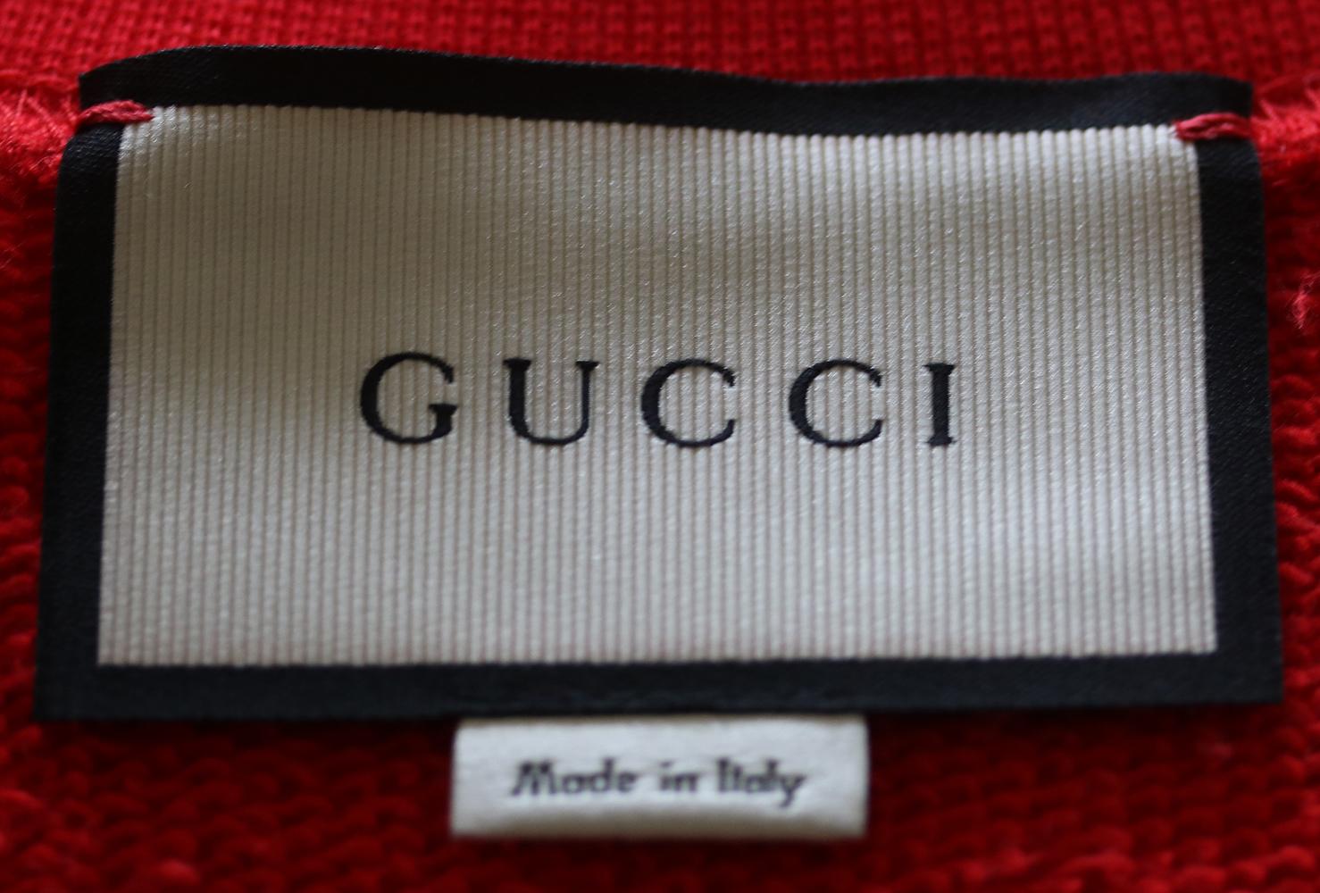  Gucci - Sweat en coton avec abeilles et appliques florales Pour femmes 