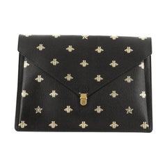 Gucci Bee Envelope Portfolio Printed Leather