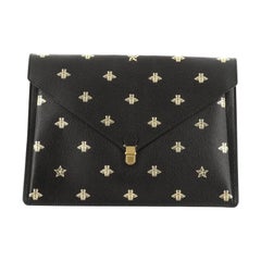 Gucci Bee Envelope Portfolio Printed Leather