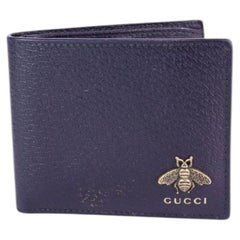 Portefeuille pliant en cuir Gucci Bee
