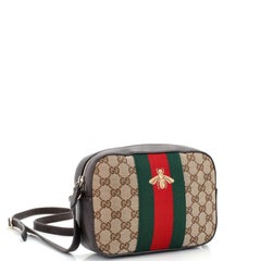 Gucci Bee Web Camera Bag GG Canvas
