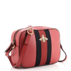 Gucci Bee Web Camera Bag Leather