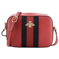Gucci Bee Web Camera Bag Leather