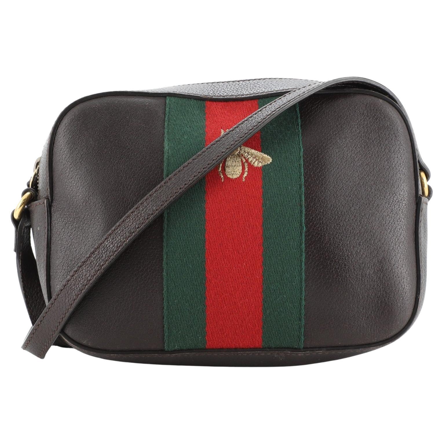 Gucci Bee Web Camera Bag Leather at 1stDibs  gucci bee camera bag, gucci  camera bag sale, gucci purse crossbody