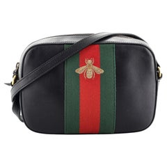 Gucci Bee Web Camera Bag Leather