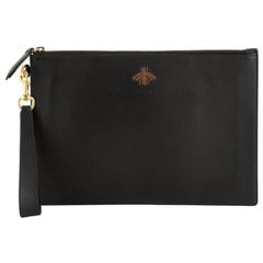 Gucci Bee Wristlet Clutch Leather