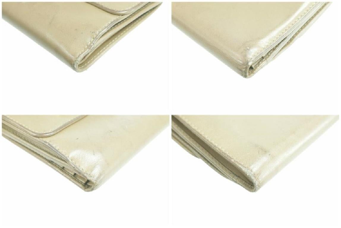 Leder-Brieftasche aus kompaktem Bambus von Gucci, Beige 17gk0110 im Angebot 5