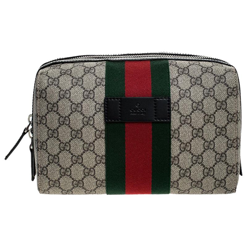 Gucci Large GG Supreme Blooms Cosmetic Case - A World Of Goods For