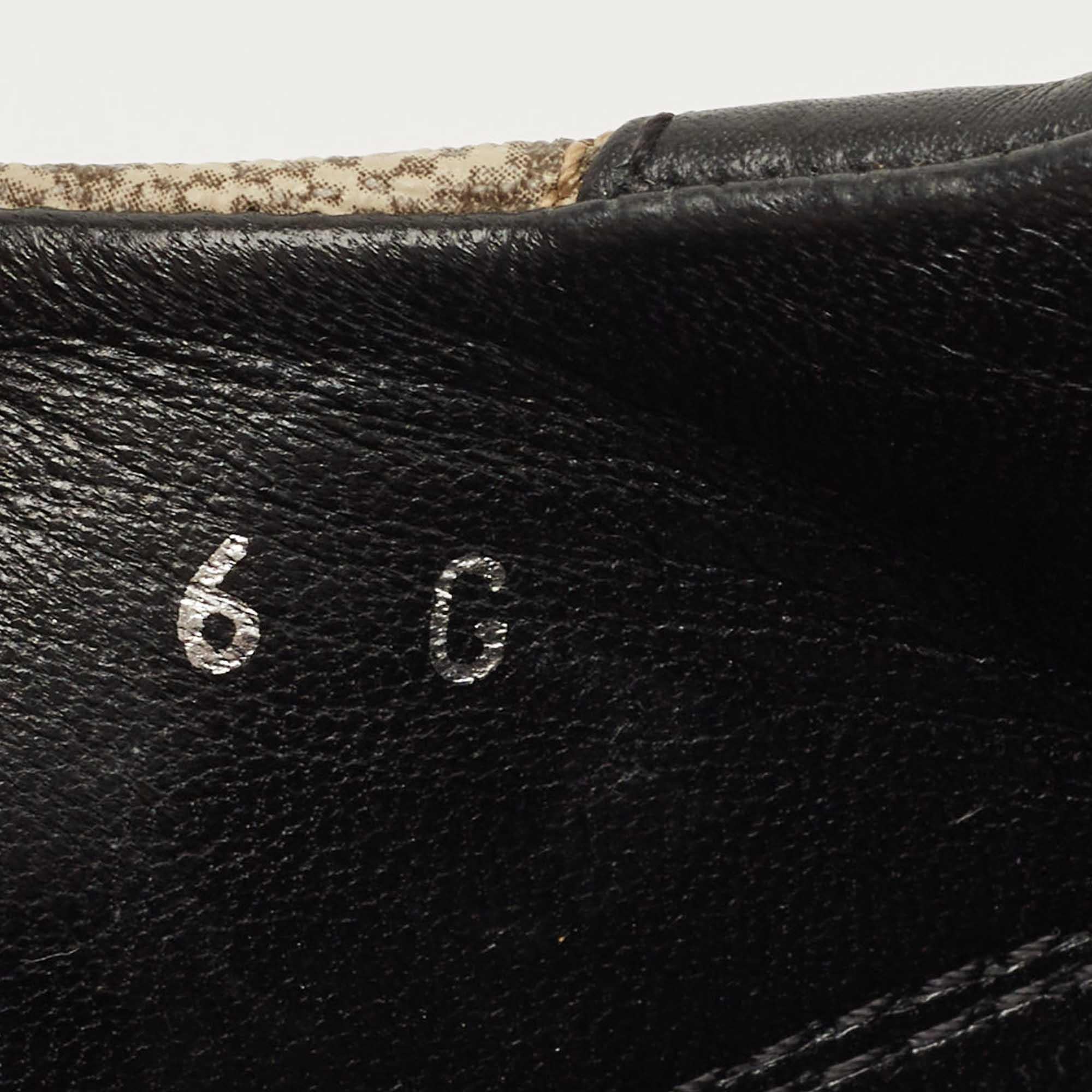 Gucci Beige/Black GG Supreme Canvas And Leather Sneakers Size 40 4