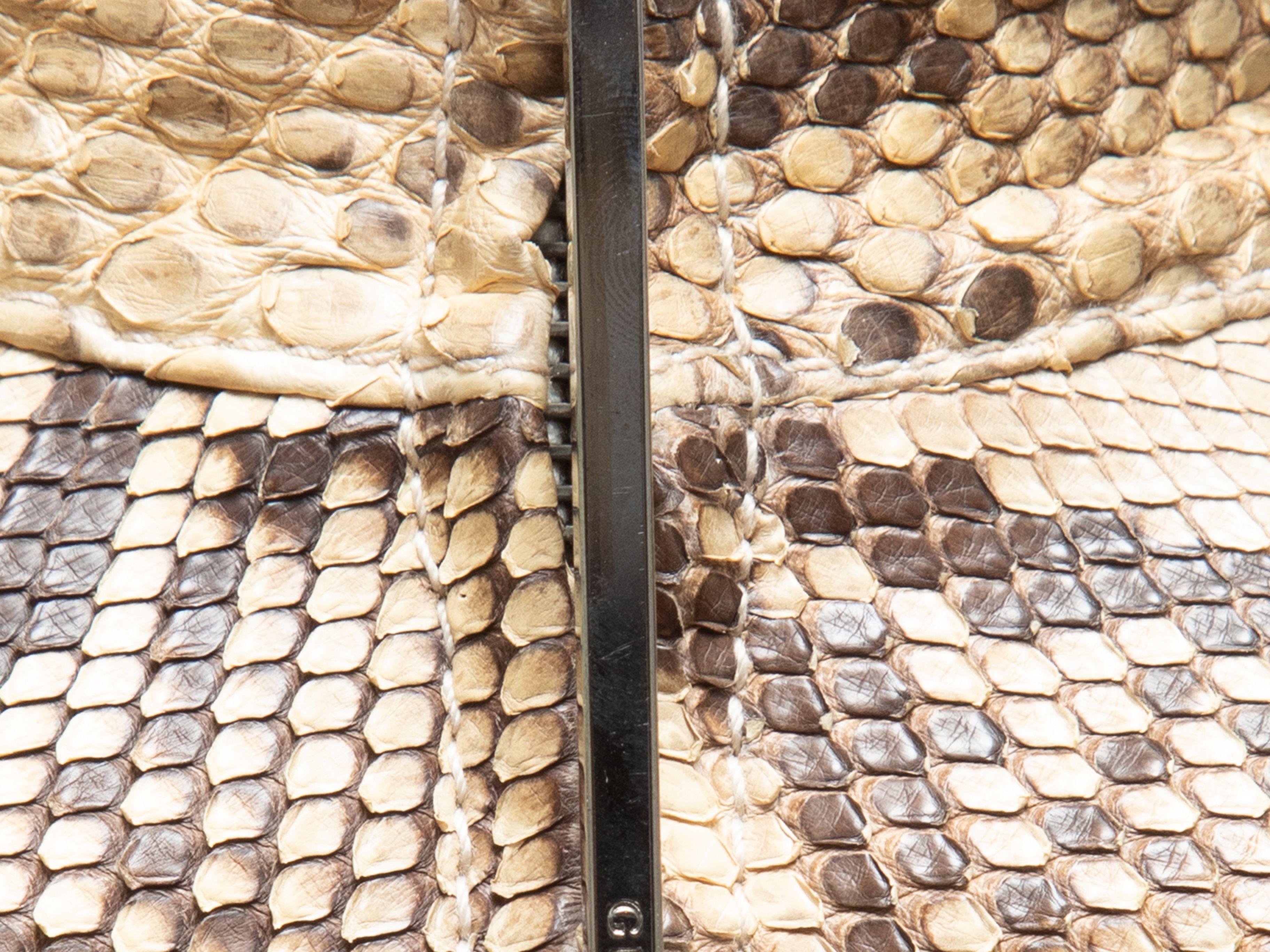 Women's Gucci Beige & Black Python Skin Bomber Jacket