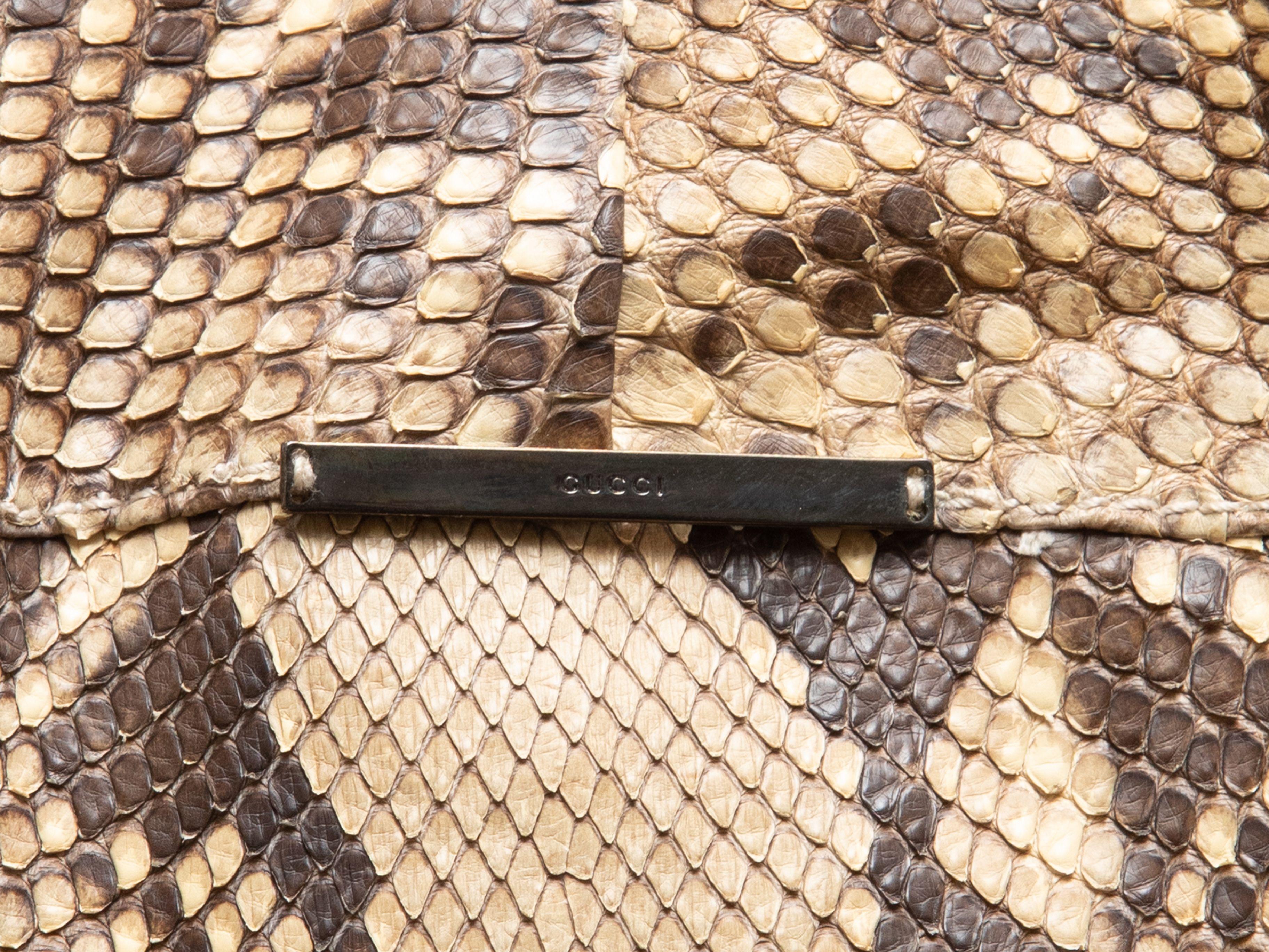 Gucci Beige & Black Python Skin Bomber Jacket 4