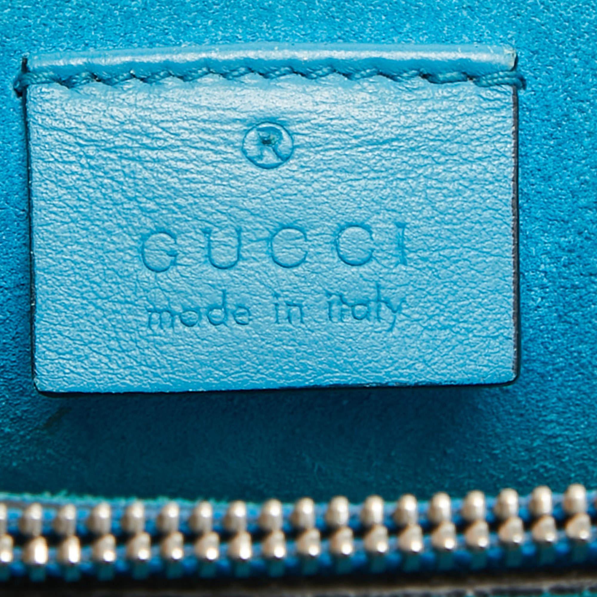 Gucci Beige/Blue GG Supreme Canvas and Suede Small Dionysus Shoulder Bag In Fair Condition In Dubai, Al Qouz 2