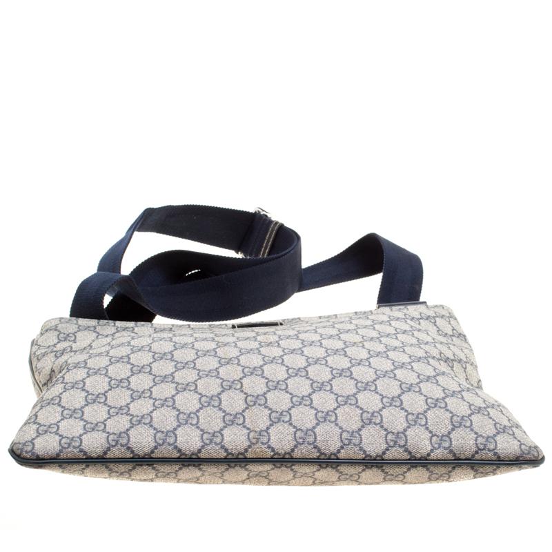 Gucci Beige/Blue GG Supreme Canvas Messenger Bag 1