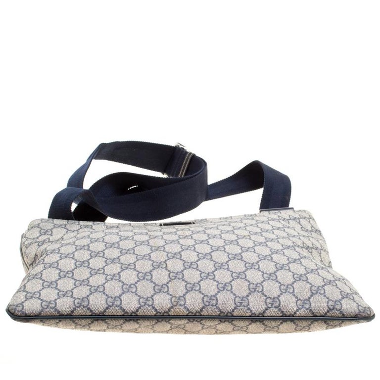 Gucci Beige/Blue GG Supreme Canvas Messenger Bag For Sale at 1stDibs gucci gg supreme large