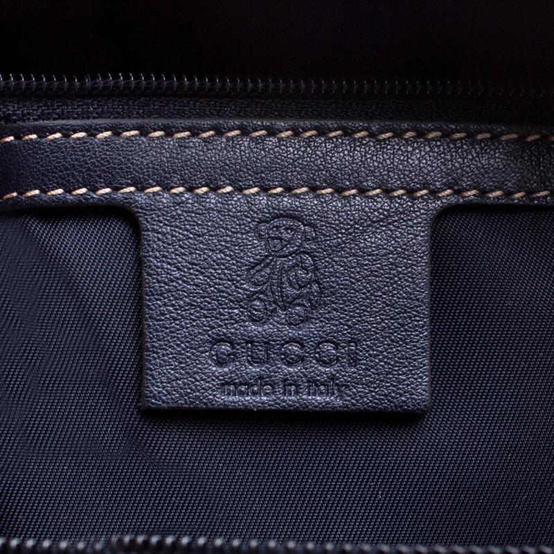 Gucci Beige/Blue GG Supreme Canvas Trolley Backpack Bag 1