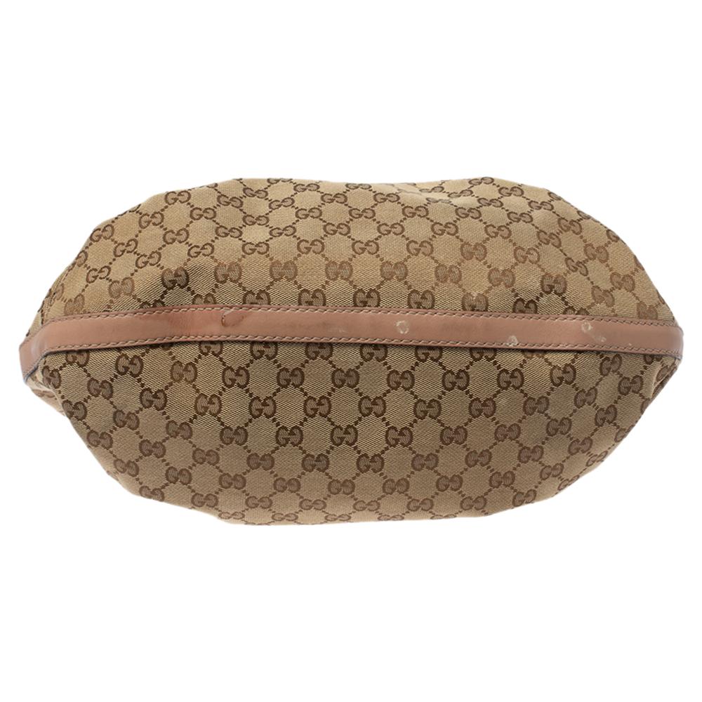 Women's Gucci Beige/Blush Pink GG Canvas and Leather Small Interlocking G Scarlett Tote