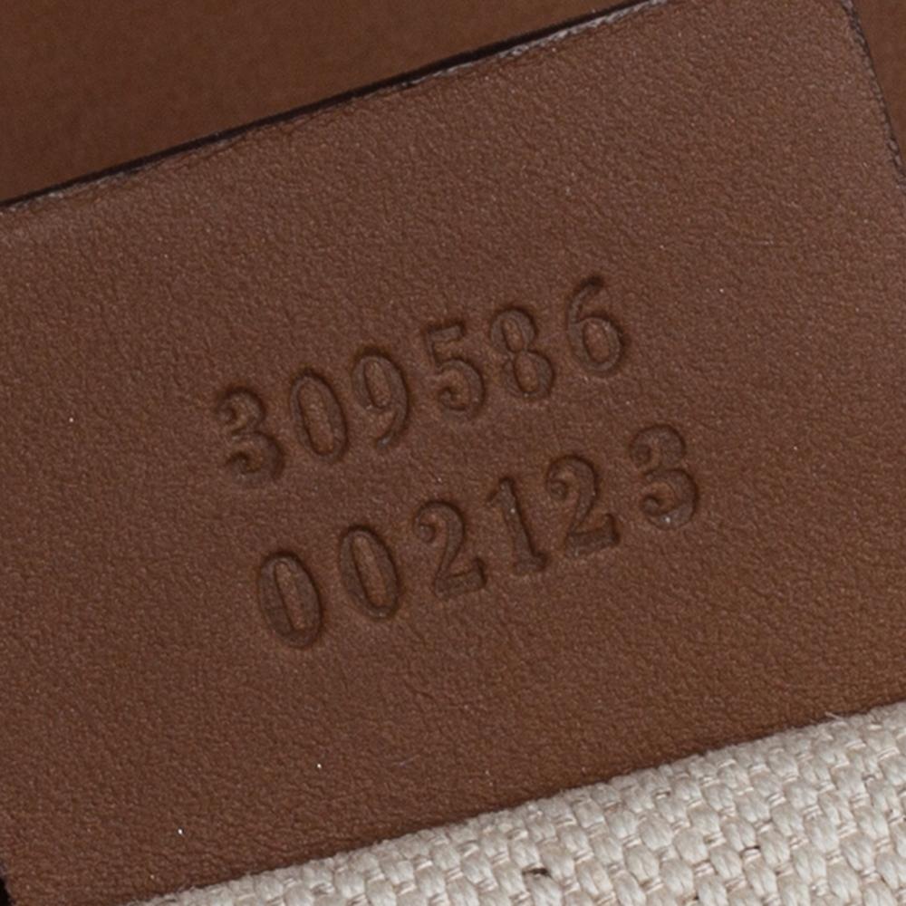 Gucci Beige/Brown Canvas and Leather Derby Shoulder Bag 3