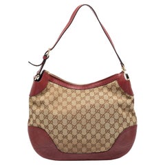 Gucci Beige/Brown Canvas And Leather Medium Charlotte Hobo