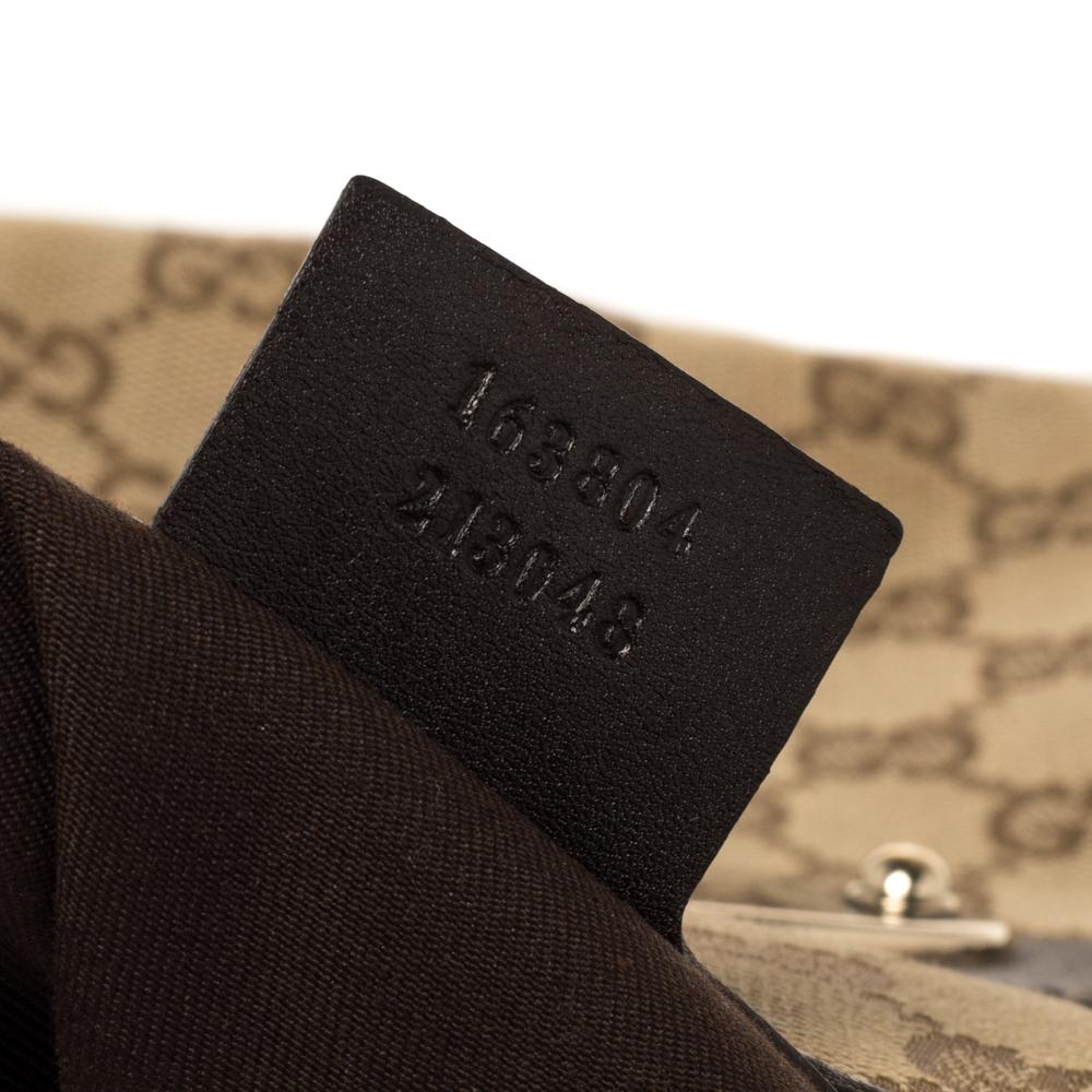 Gucci Beige/Braun GG Canvas und Leder 85th Anniversary Brit Hobo 6