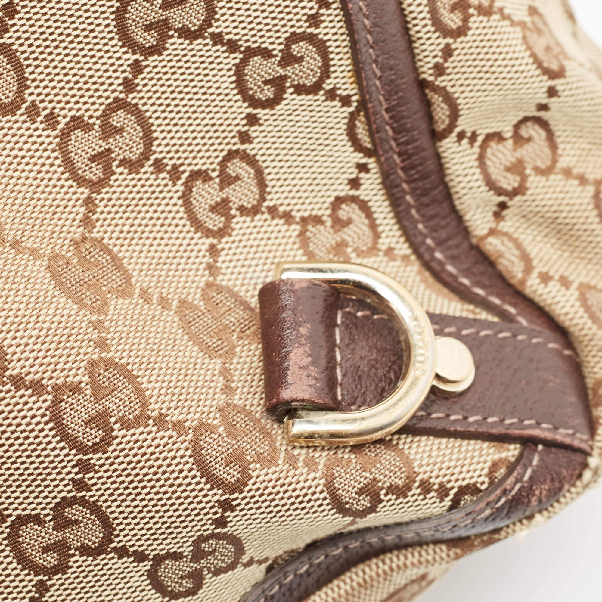 Gucci Beige/Brown GG Canvas and Leather Abbey Day Tote 3