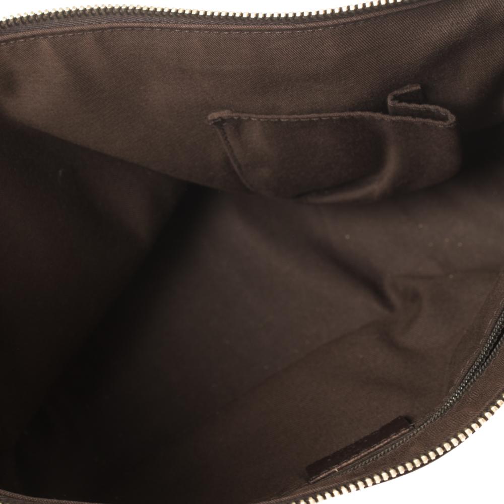 Gucci Abbey-Tasche aus GG Segeltuch und Leder in Beige/Braun 7