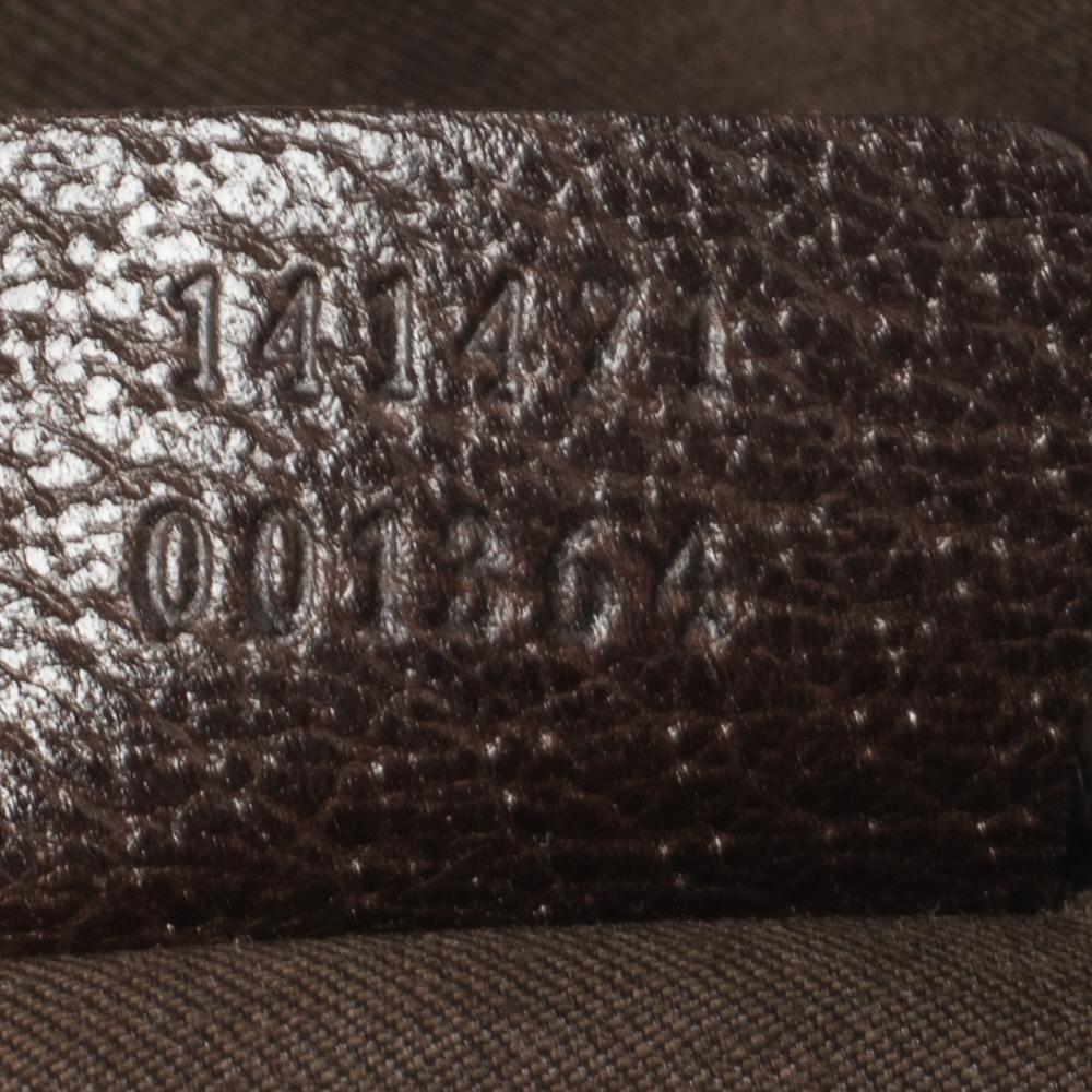 Gucci Abbey-Tasche aus GG Segeltuch und Leder in Beige/Braun 3