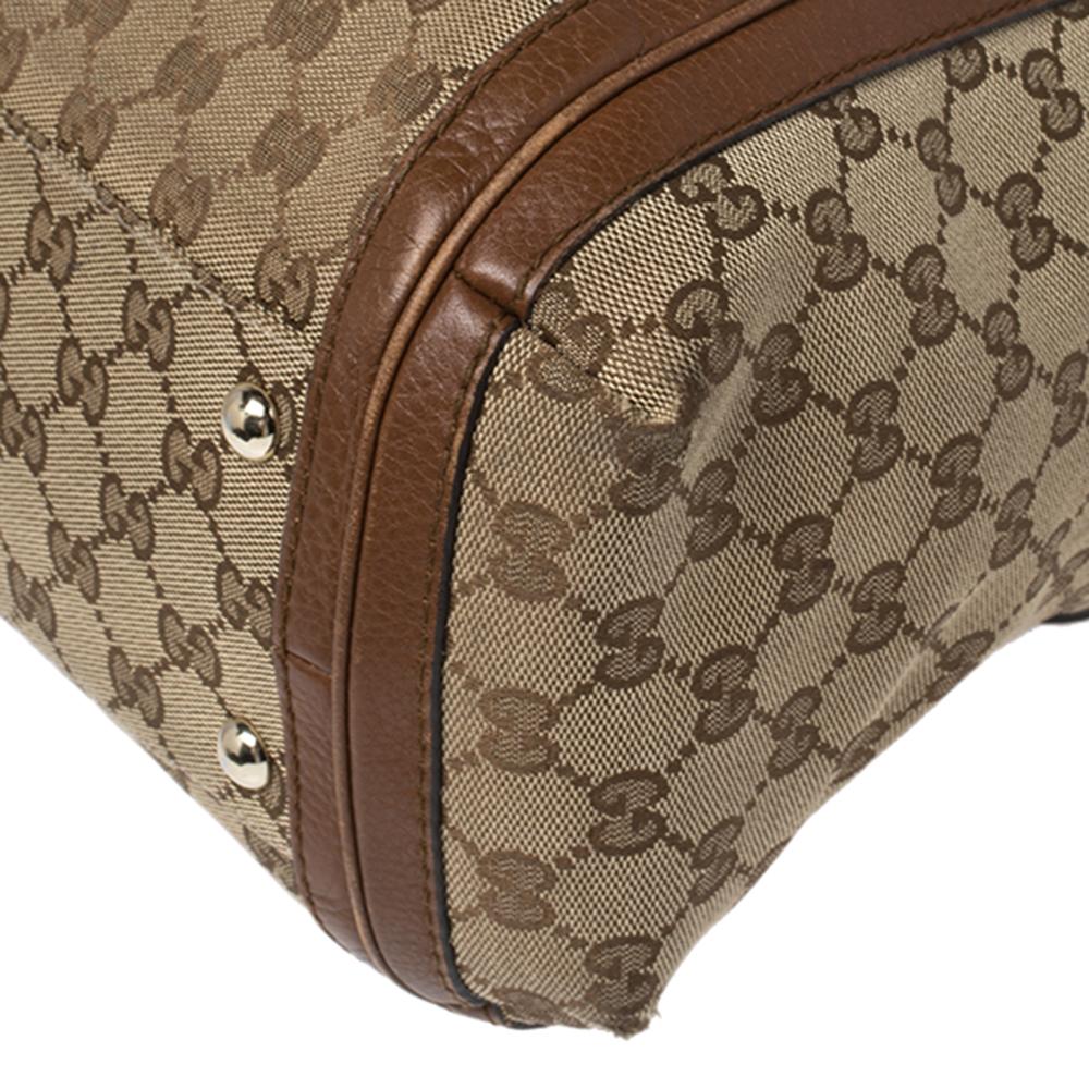Gucci Beige/Brown GG Canvas and Leather Bella Tote 7