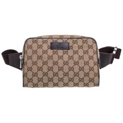 Gucci Beige/Brown GG Canvas and Leather Belt Bag