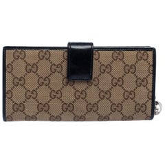 Gucci Beige/Brown GG Canvas and Leather Continental Wallet