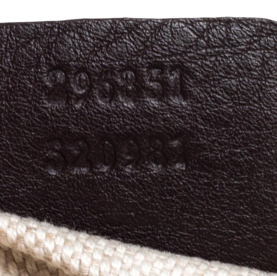 Gucci Beige/Braun GG Canvas und Leder Dressur Hobo 2