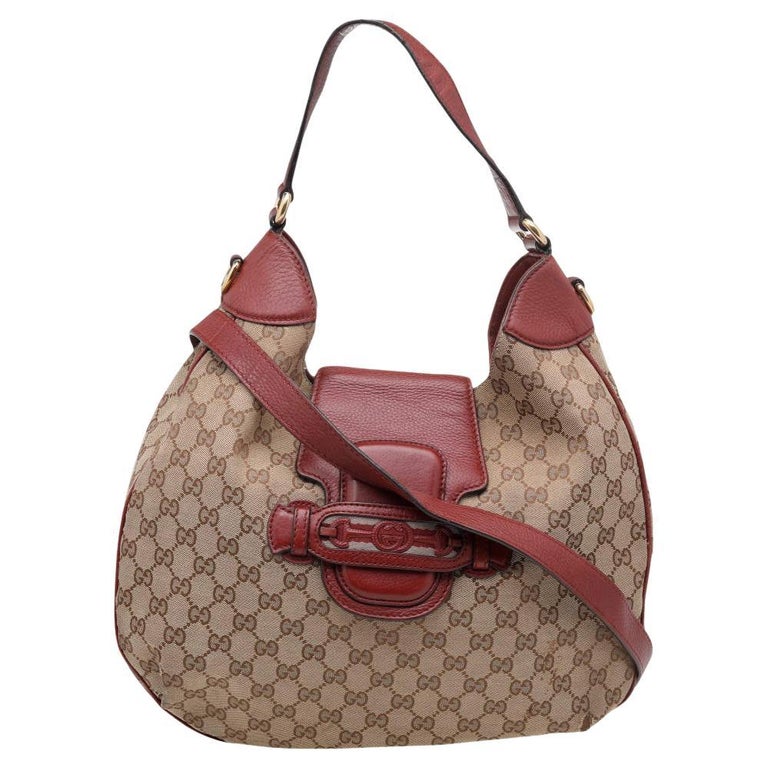 Coach Hobo Bag Multicolor Satin Fabric Brown Leather Trim-Strap Shoulder  Style