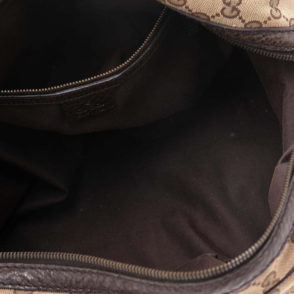 Gucci Beige/Brown GG Canvas and Leather G Interlocking Bowler Bag 2