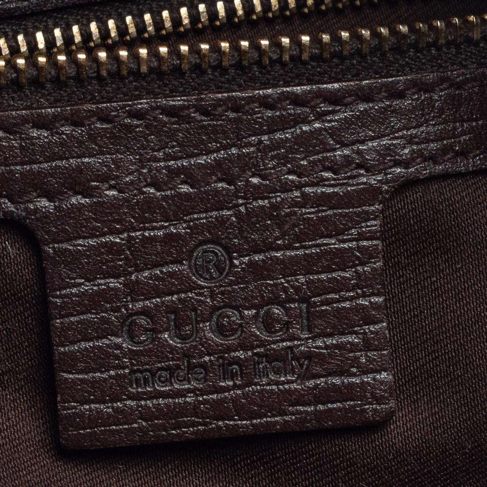 Gucci Beige/Brown GG Canvas and Leather Hasler Hobo 2