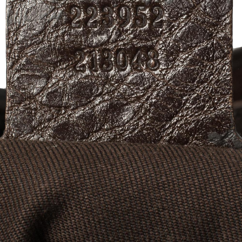 Gucci Beige/Braun GG Canvas und Leder Große GG Twins Hobo 3