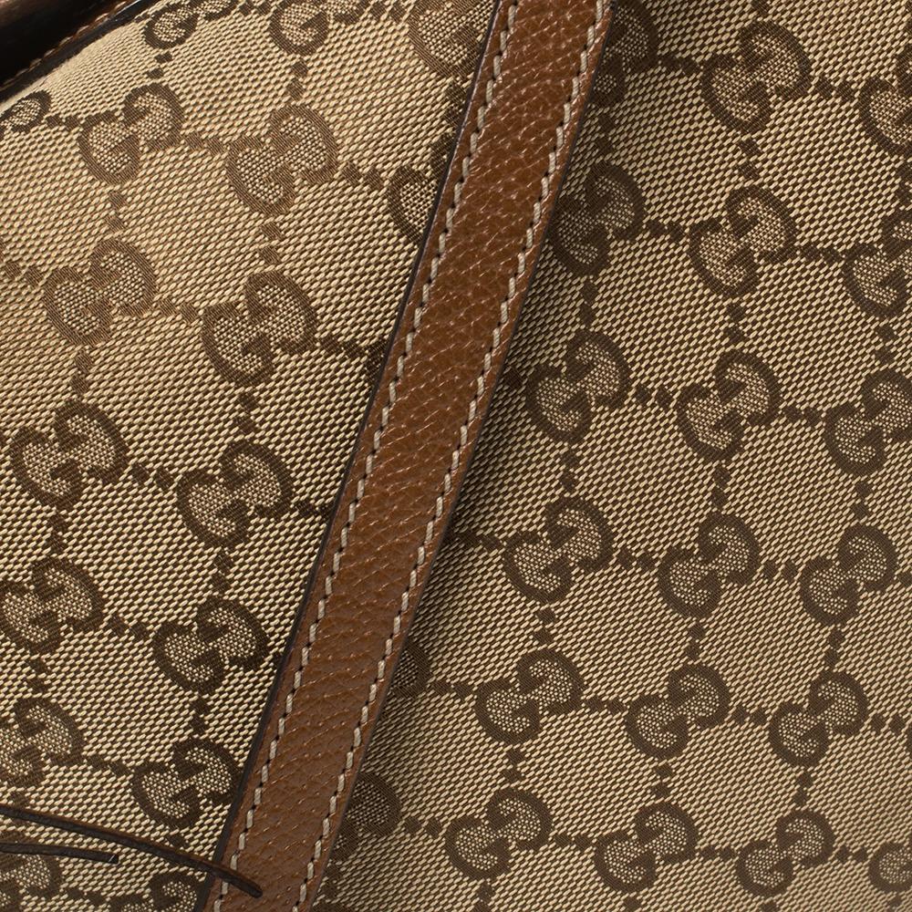 Gucci Beige/Brown GG Canvas and Leather Medium Bree Tote 3