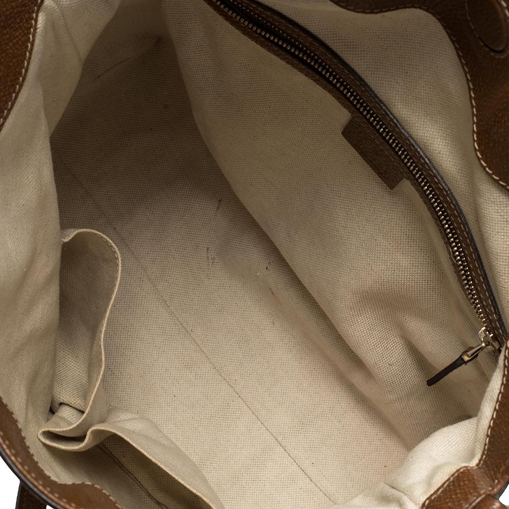 Gucci Beige/Brown GG Canvas and Leather Medium Bree Tote 4