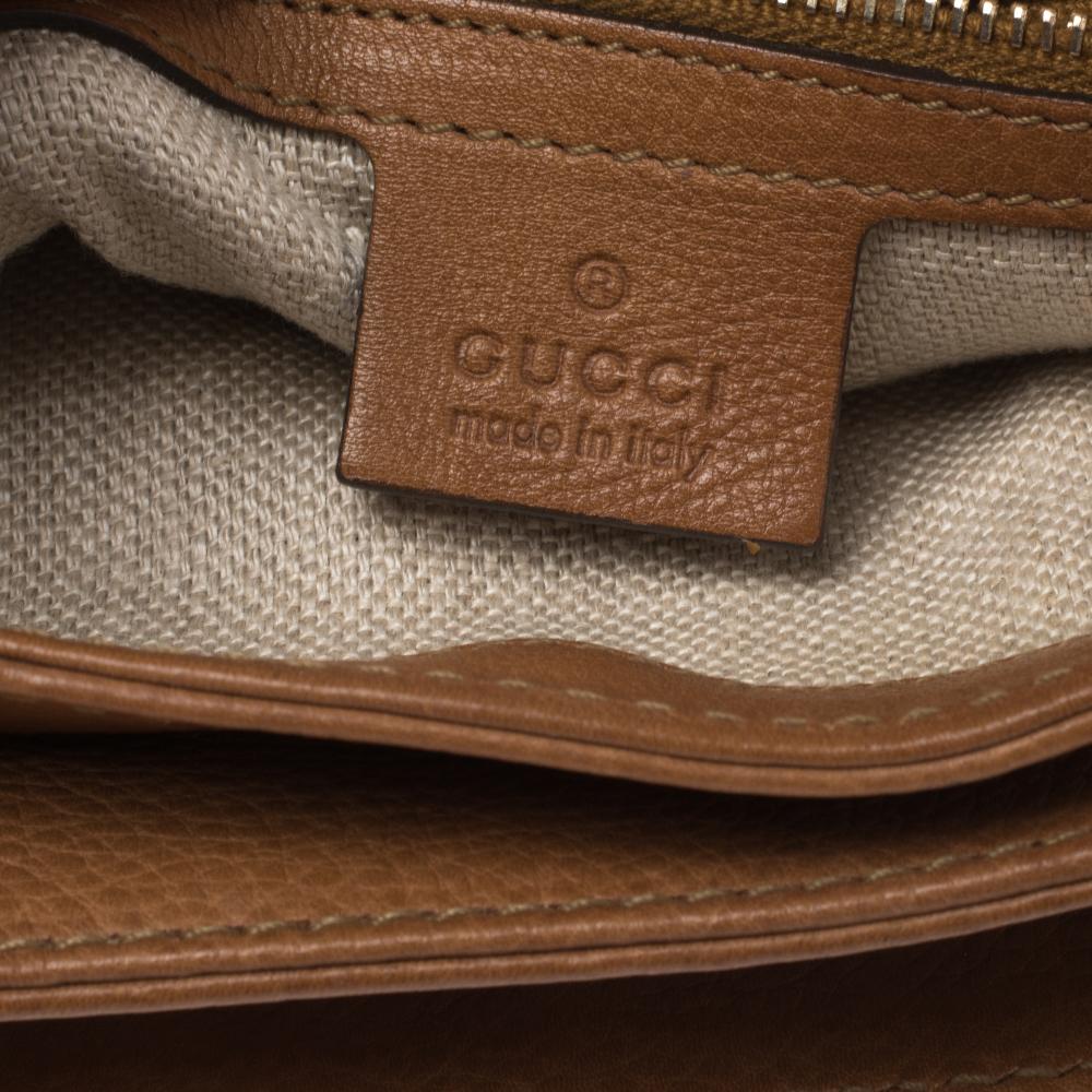 Gucci Beige/Brown GG Canvas and Leather Medium Marrakech Tassel Messenger Bag 6