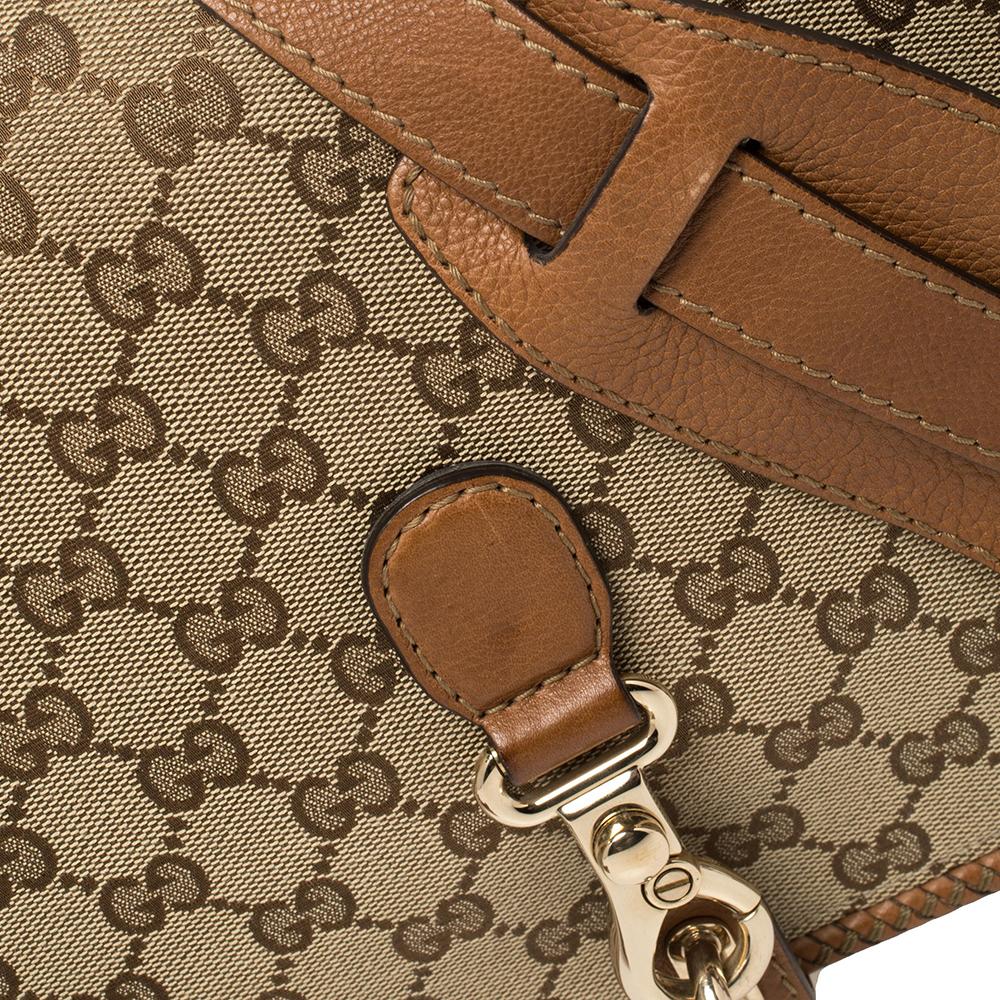 Gucci Beige/Brown GG Canvas and Leather Medium Marrakech Tassel Messenger Bag 1