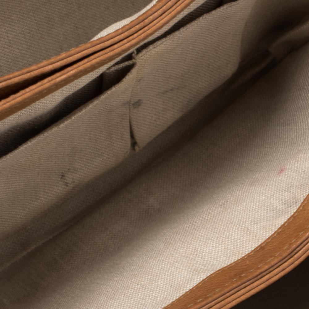 Gucci Beige/Brown GG Canvas and Leather Medium Marrakech Tassel Messenger Bag 4
