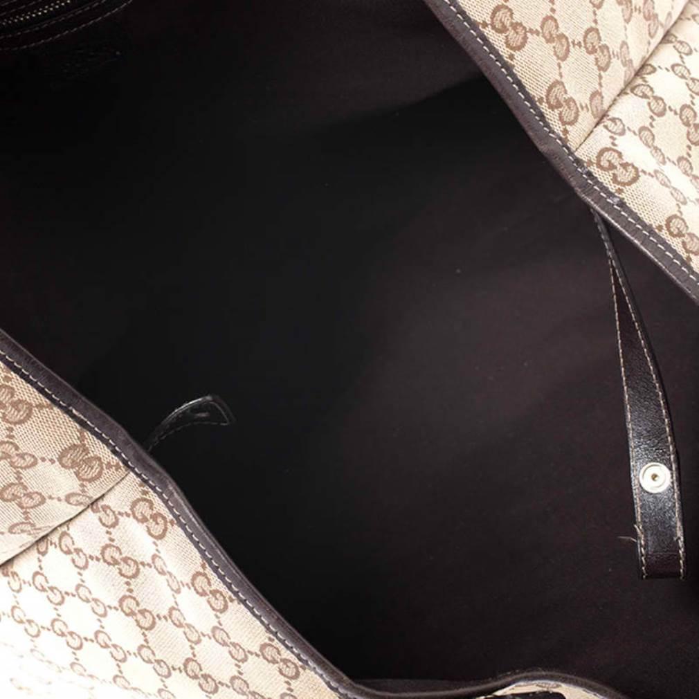 Gucci Beige/Brown GG Canvas and Leather Medium Pelham Shoulder Bag 2