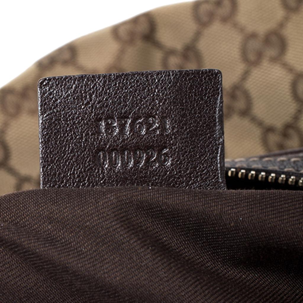 Women's Gucci Beige/Brown GG Canvas and Leather Medium Pelham Shoulder Bag