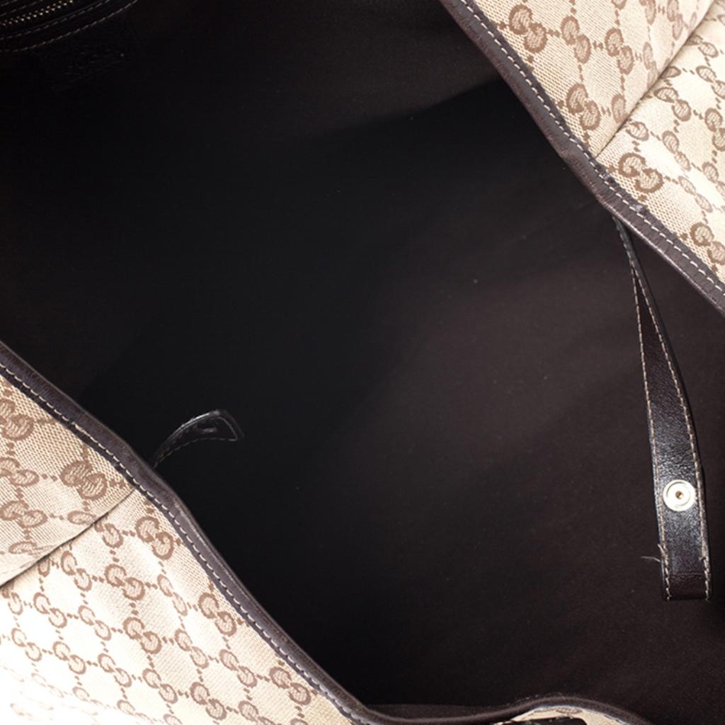 Gucci Beige/Brown GG Canvas and Leather Medium Pelham Shoulder Bag 1