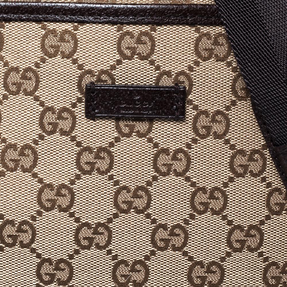 Gucci Beige/Brown GG Canvas and Leather Messenger Bag 3